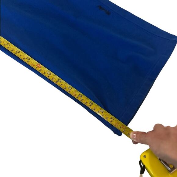 COOGI Vintage Flared Embroidered Knit Sweat Pants, Bright Blue Bling, L - Picture 7 of 15